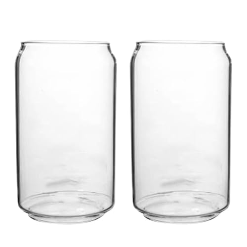 Angoily Vasos De Cerveza De Vidrio En Forma De Lata 18 Onzas Juego De 2 Vasos Grandes Transparentes Para Bebidas Frías Cócteles Jugos Y Whisky En Hogar Y Reuniones