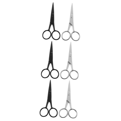 FOMIYES 3 Series Tijeras De Peluquería Recortador Kit De Barbería Corte De Pelo Para Hombres Facial Biselado Cejas Bigote Cuidado De La Barba Cuerpo Cortadora De 2 piezas x 3