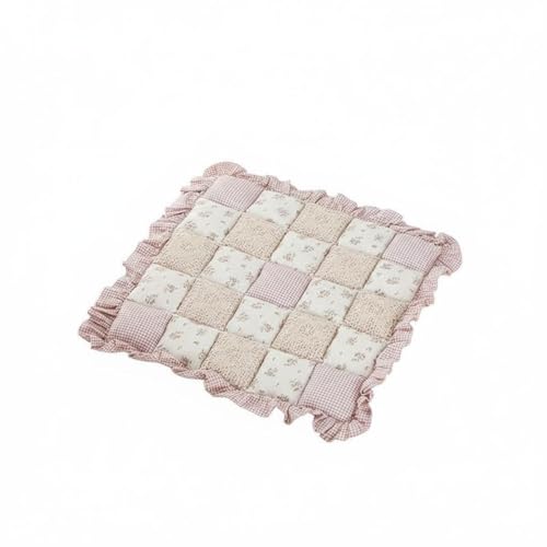 Cojín de silla rosa claro acolchado transpirable estilo patchwork 2