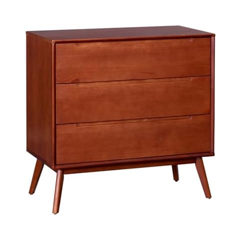 MUSEHOMEINC Mid Century Solid Wood 3 Drawer Dresser,Nightstand with 3 Drawer,Wooden Chest of Drawers with 3 Tier Storage Organizer,Stylish Dressers for Living Room Cover