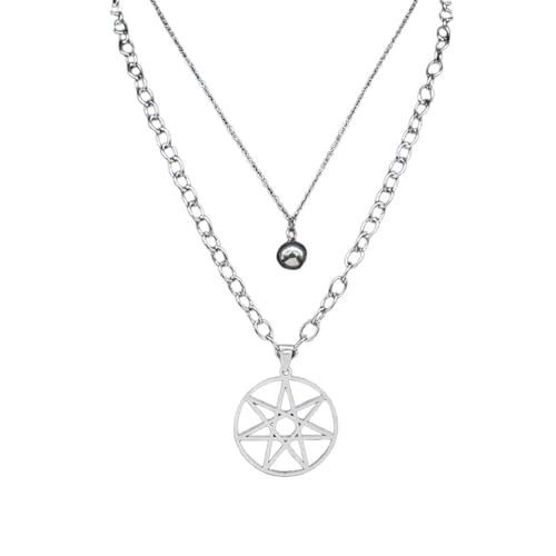 Collier homme sept étoiles de montagne couleur argent pour vos aventures