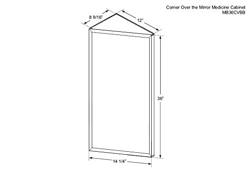 Zenna Home Over-The- Mirror Corner Medicine Cabinet, 14.25 X 36 Inches, White #TOP5