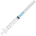 30 Pack 3ML/CC Plastic Syringe Set with 23Ga, Individually Sealed Packaging, for Scientific Lab, Industrial Dispensing and Liquid Measuring Application