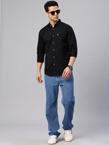 Image of Majestic Man Comfort Slim Fit Solid Pure Cotton Casual Shirt