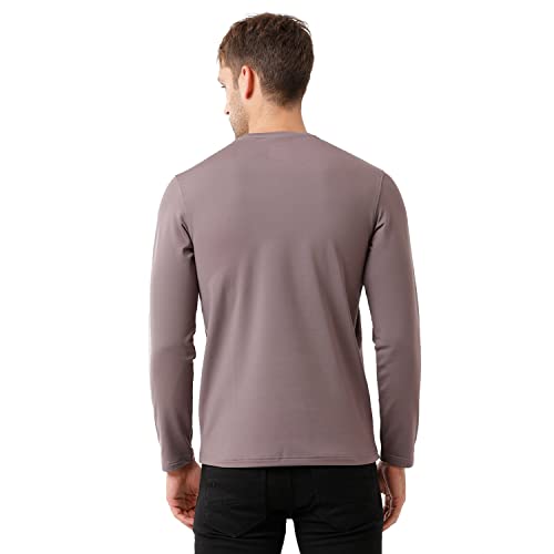 Image of Classic Polo Mens Cotton Full Sleeve Solid Slim Fit Round Neck T-Shirt