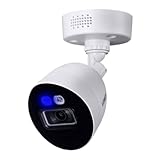 Lorex Indoor/Outdoor 4K Ultra HD Smart Deterrence CVI Wired Add-On Bullet Security Camera, Color Night Vision, Dual Warning LED Lights, Siren