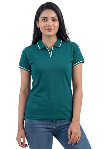 Image of Wear Your Opinion Womens Premium Pique Polo Collar Neck T-Shirt Womens Premium Pique Polo Collar Neck T-Shirt (Design: Tipped Polo)