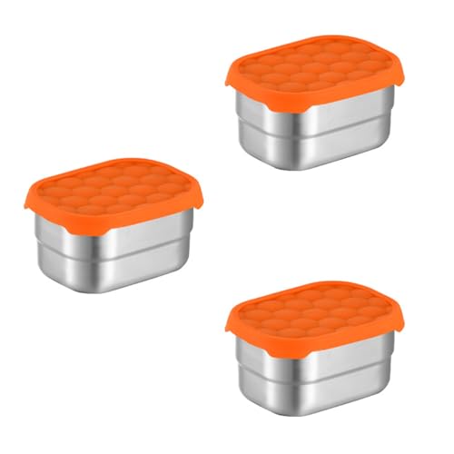 230 Ml Acero Inoxidable Snack Box, Tapers Para Comida Hermetico, Camping Recipiente De Snack, Pequeño Recipiente De Aperitivos Para Snacks, Tapa De Silicona Desmontable, Se Puede Usar En El Horno