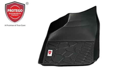 Image of PROTEGO 5D Premium TPE Car Floor Mats Suitable for Grand Vitara Manual (2023) Waterproof, Anti Skid, Dustproof, Anti-Scratch & Easy Wash, Heavy-Duty, Car Accessory Set of 3pcs LLM Mat, Black