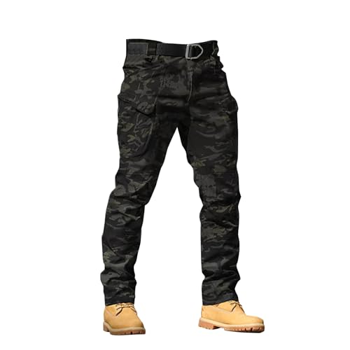OBiQuzz Cargohose Herren Camouflage Lang Arbeitshose Wanderhose Herren...