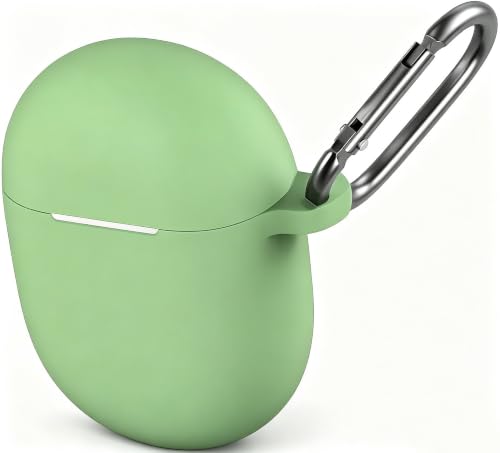 Geiomoo Silicone Case Compatible with Google Pixel Buds A-Series, Google Pixel Buds 2, Protective Cover with Carabiner (Green)