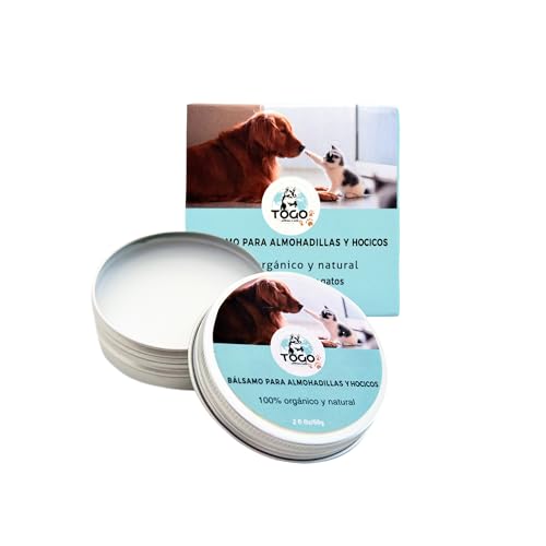 Togo AnimalCare | Bálsamo Protector Curativo Almohadillas, Nariz de Perros - Gatos | Crema Hidratante con Ingredientes Naturales| Repara y Protege Almohadillas Agrietadas y Secas, Irritación| 60 ml