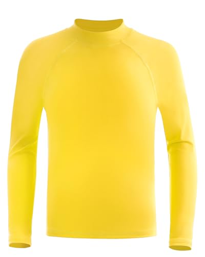 Boys Rash Guard Swim Shirt, UPF 50+ Sun Protection Long Sleeve for Kids Youth, Rashguard Surf Water Sports Shirts