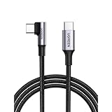UGREEN USB C ケーブル L字 100W USB Type-C iPhone 充電ケーブル L型 PD/PPS 急速充電 データ転送 タイプ C to Cコード 高耐久性 iPhone 17/16/15シリーズ、MacBook/iPad/Galaxy/Pixel/Google/HP/SwitchなどUSB-Cデバイス対応-2M【ビデオ出力非対応】