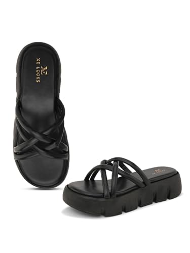 Image of XE Looks Comfortable Women's Platform Heels Trendy Slippers, Casual and Trendy & Stylish Modern Design Fashion Sandals For Women, Soft Wedges