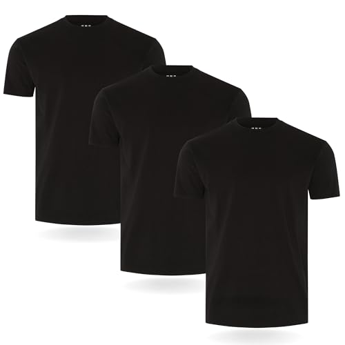 FM London T-shirt (pacote de 3) para homem, Preto (pacote de 3), XL