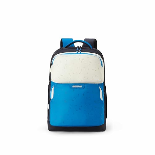 Image of American Tourister Banger | 36 Ltrs | 3 Compartments | Bottle Pocket | Ergonomic Padded Back Panel & Shoulder Straps | School Backpack for Boys & Girls | 1 Year International Warranty | Black /Blue