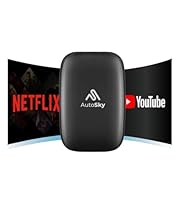 AutoSky Ai Box Lite Air - Streaming unterwegs, Netflix und Youtube in Ihrem Auto.Wandeln Sie Ihr kabelgebundenes CarPlay in kabelloses CarPlay oder Android Auto um. HotSpot für Streaming