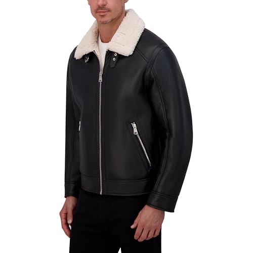 Kenneth Cole Men's Faux Shearling Moto3