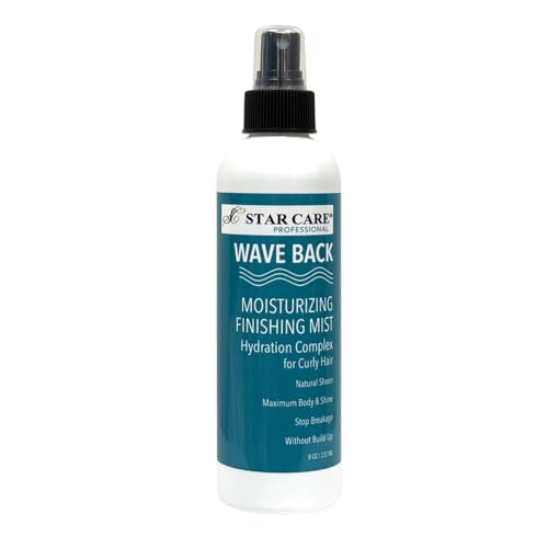 STAR CARE Wave Back Moisturizing Finishing Curl Enhancing Mist Lightweight Hydrating Finishing Spray for Curly & Wavy Hair Frizz Control & Shine Booster 8oz