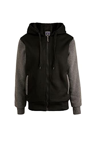 Image of Gary Com Heavyweight Sherpa Hoodies for Men, Thick Fleece Lined Full Zip Up Winter Warm Sweatshirts Work Jackets