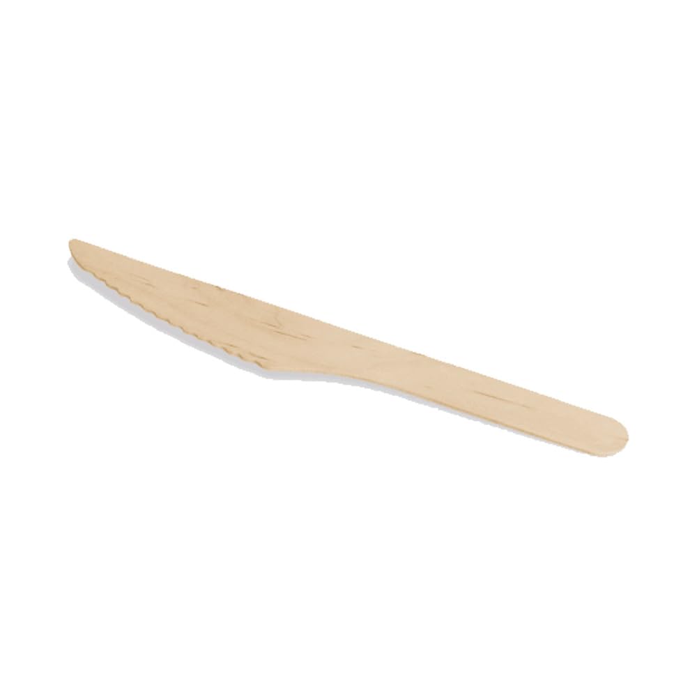 Générique 1000 Couteaux jetables en bois 165 mm biodégradables