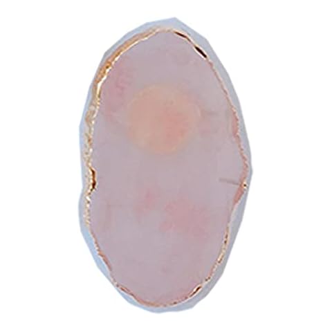 Eyelash Extension Glue Rings,Pigment Professional Holder Adjustable Jade Stone (Pink) Cover