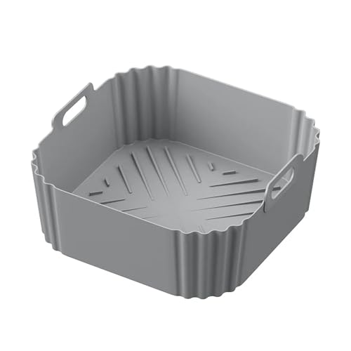 22.5cm Silicone Air Fryer Liners Reusable Non-Stick Basket�CCompatible for Ninja AF181 AF180 AF141 AF140 Other 5-8QT Accessories(