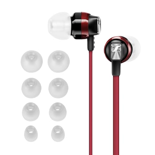 kwmobile 8x Replacement Ear Tips Compatible with Sennheiser CX 300S / CX 6.00BT / Momentum In-Ear - Set of Silicone Eartips for Earbuds Headphones