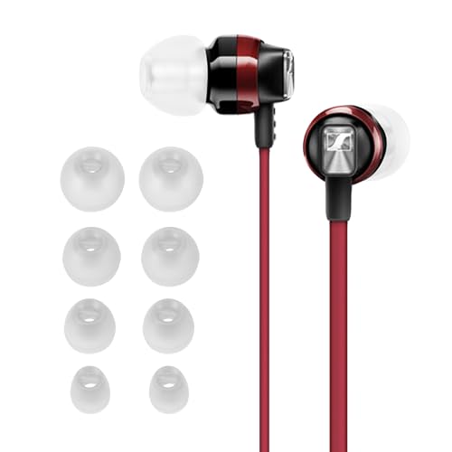 kwmobile 8X Embout Compatible avec Sennheiser CX 300S / CX 6.00BT / Momentum in-Ear - Embouts de Rechange en Silicone pour Écouteurs Transparent