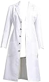 Poetic Walk Anime Cosplay White Long Coat Costume Cloak Jacket Takemi Cosplay Tae Outfit (Small, White)