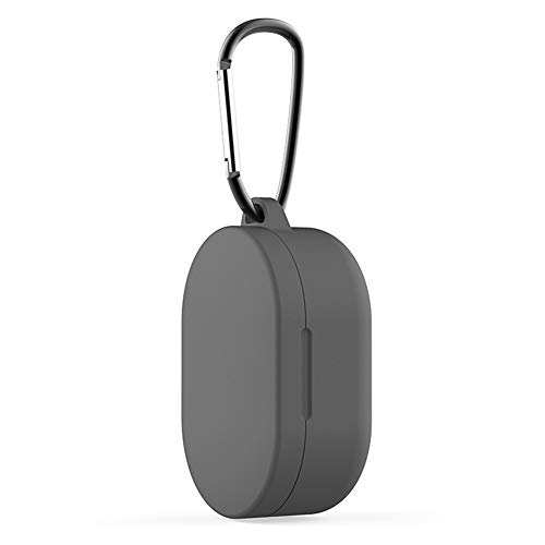 Yusat Funda protectora de silicona, para Xiaomi Redmi Airdots Funda protectora de silicona, con llavero a prueba de golpes Cover