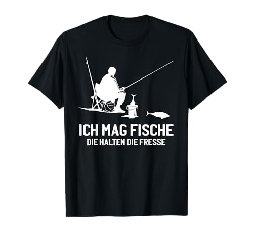 Angler Köder Witzig Ich Mag Fische Die Halten Die Fresse T-Shirt