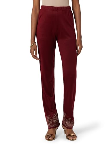 Image of BIBA Women Regular High Rise Acrylic Pants