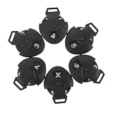 Cabilock 6 Austauschbare Drehbare Golf Nummernschilder aus Flexiblem Kunststoff für Golfschläger Kopfhauben Golf Trainingszubehör für Mallet und Putter