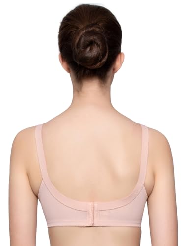Image of Triumph International Doreen Bra For Women Non Wired Non Padded Wireless Bra Full Coverage Raschel Lace Lingerie Classic High Center Bridge Support Wide Straps Big Cup Bra for Larger Busts Pack Of 1