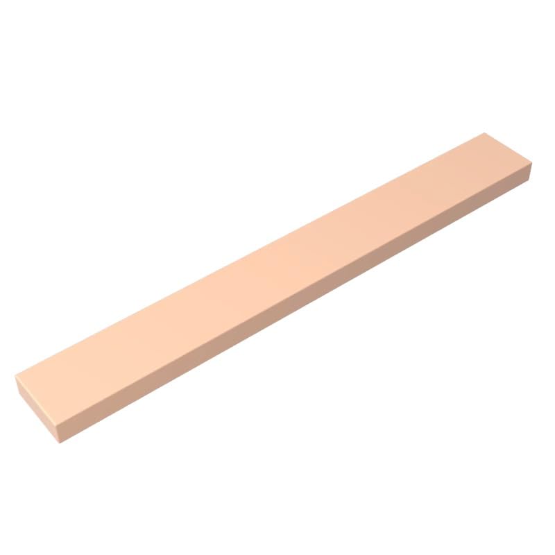 XYEIUGO 4162 Foundation Plate Tile 1x8 with Groove, Light Flesh, 50 PCS โ image 1