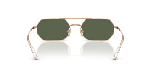 Vogue Eyewear Women's VO4329S Octagonal Sunglasses, Rose Gold/Dark Green Polarized, 55 mm4
