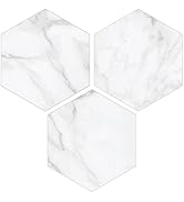 unoa 【Marble stone】No sleeve design INNO STICKERS 45-Sheet Hexagon Peel and Stick Backsplash, 6