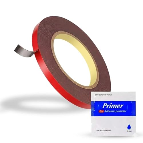Rugistic Heavy Duty Double Sided Tape Mounting Tape 10mm x 3m Heat & Water Resistant Ultra Strong Adhesive for Number Plates Car Trim LED Strips Home & Office Use
