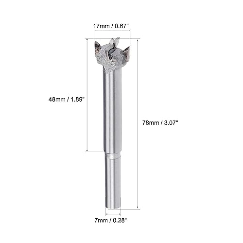 MACHSWON Forstner Drill Bits Tungsten Carbide Wood Hole Saw Opener Drill Bit 17mm Woodworking Drilling Bit Cutter - Image 3