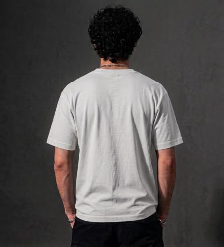 Image of Men's Round Neck Plain Oversize T-Shirt - Casual Loose Fit Cotton Wear | 100% Cotton T-Shirt |