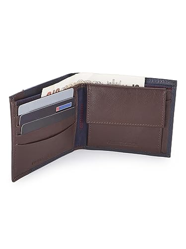 TOMMY HILFIGER Mudcreek Leather Global Coin Wallet for Men - Brown & Tan, 4 Card Slots 6 31Xb2GG7n5L