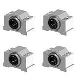 FOCMKEAS 4 Pcs SCV10UU Linear Ball Bearings,10mm ID×40mm Length Linear Ball Bearing Short Box Type Aluminum...