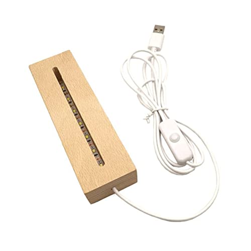 HUSHUI Desktop Luminous Memo Note Board Plug-in LED Lamp Base DIY Graffiti Acrylic Message Night Light, White - Image 2