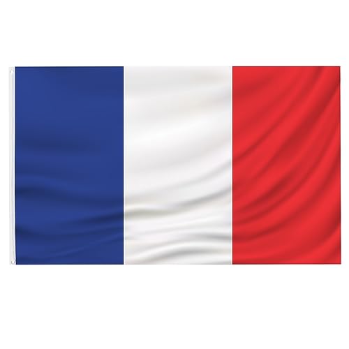 France flag 3x5 FT French flag Polyester outdoor indoor Canvas Header and Double Stitched with two Brass Grommets