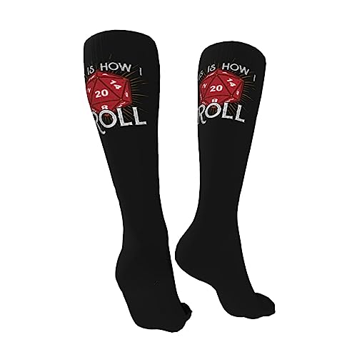 Vintage This Is How I Roll Knee High Socks For Women Long Tube Socks Athletic Compression Socks Unisex High Socks Girls2
