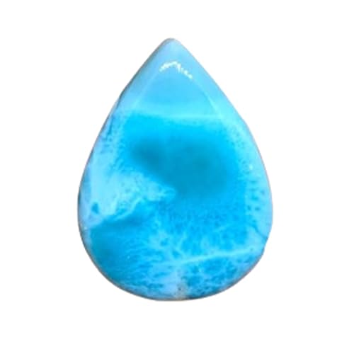 Larimar pierre naturelle cabochon poire 31x22x6mm pour fabrication bijoux collier et bague DIY