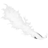 Ipetboom Pfauen Weihnachtsdekoration Weißer Künstlicher Pfau zum Anclipsen 3D Weihnachtsbaumschmuck Realistische Weihnachtsdeko für Festliche Baumgestaltung