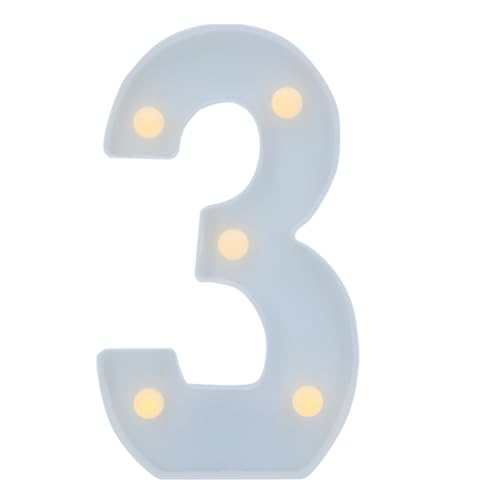 Image of 8.66 inch Light Up Marquee Numbers for Party Decor, Acrylic LED Marquee Signs Battery Operated for Birthday Wedding Anniversary Celebration (Digit 1, White)